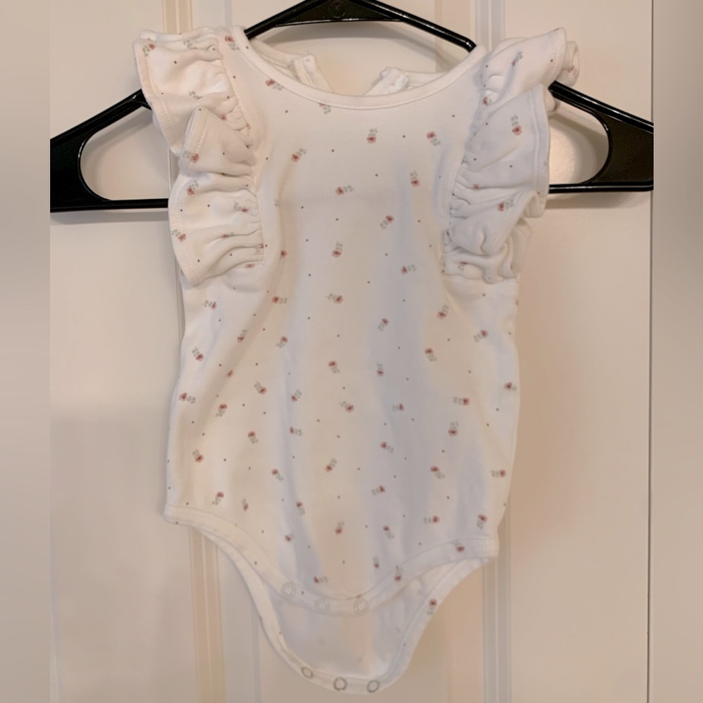 Jamie Kay Organic Cotton Frill Singlet Bodysuit - Buttercup Floral Size 2Y